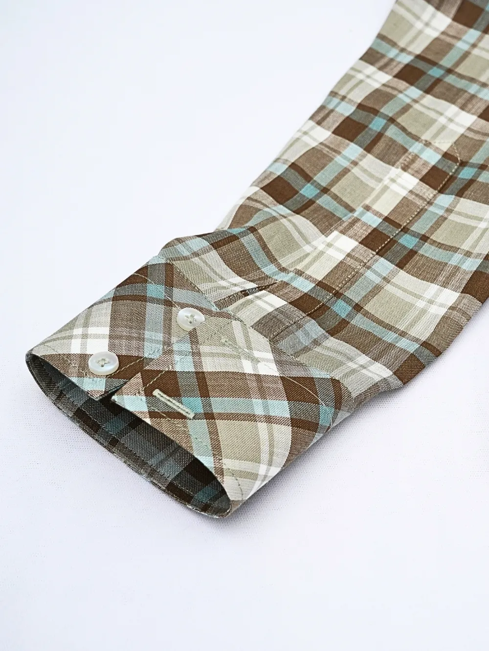 Sustainable, 100% Hemp Shirt - Light Brown And Olive green - Image 4