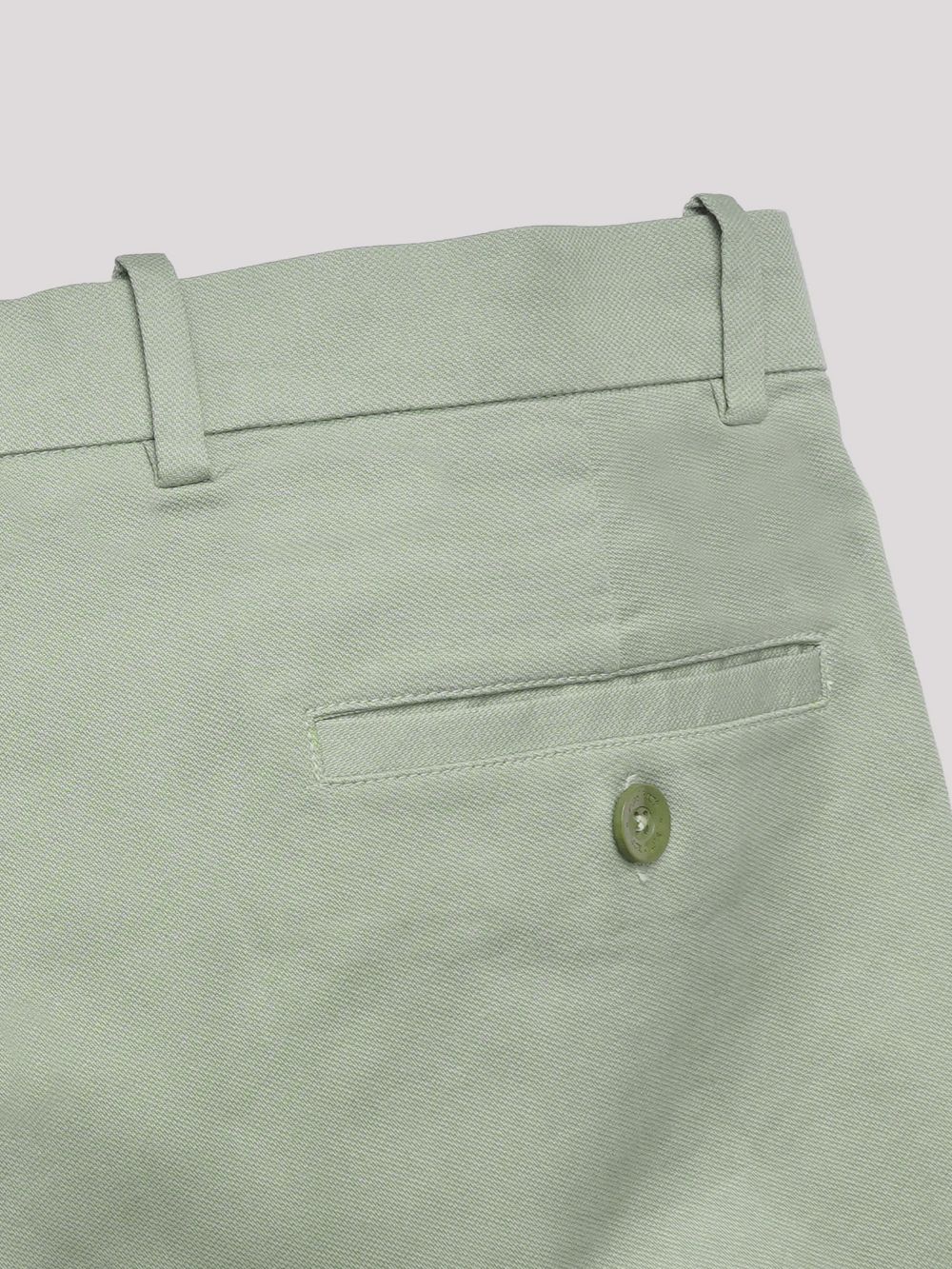Cotton Chino with Jacquard Weave and Extra Stretch - Light Pistachio - Image 4