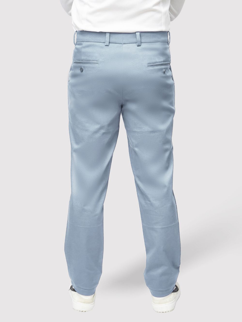 Cotton Chino with Box Weave and Extra Stretch - Sapphire Mist - Image 2