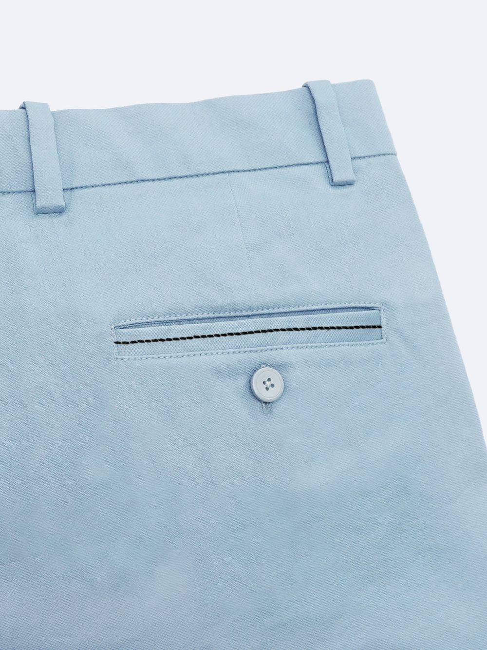 Cotton Chino with Box Weave and Extra Stretch - Sapphire Mist - Image 4