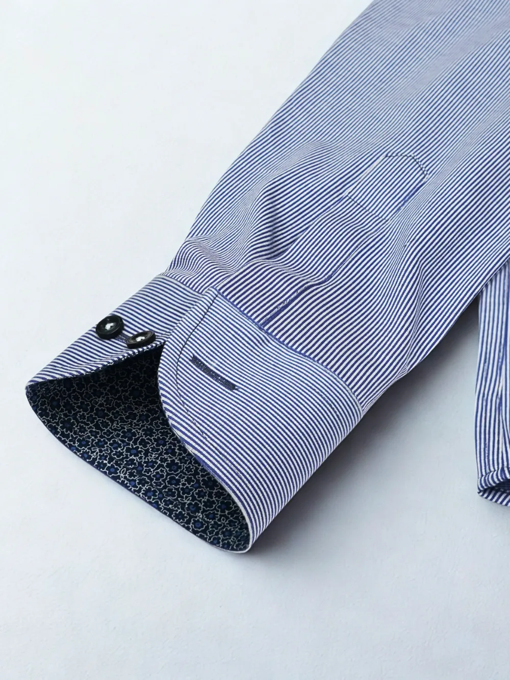 Non-Iron Stretch Royal Streaks Shirt - Knitted Weave - Image 3