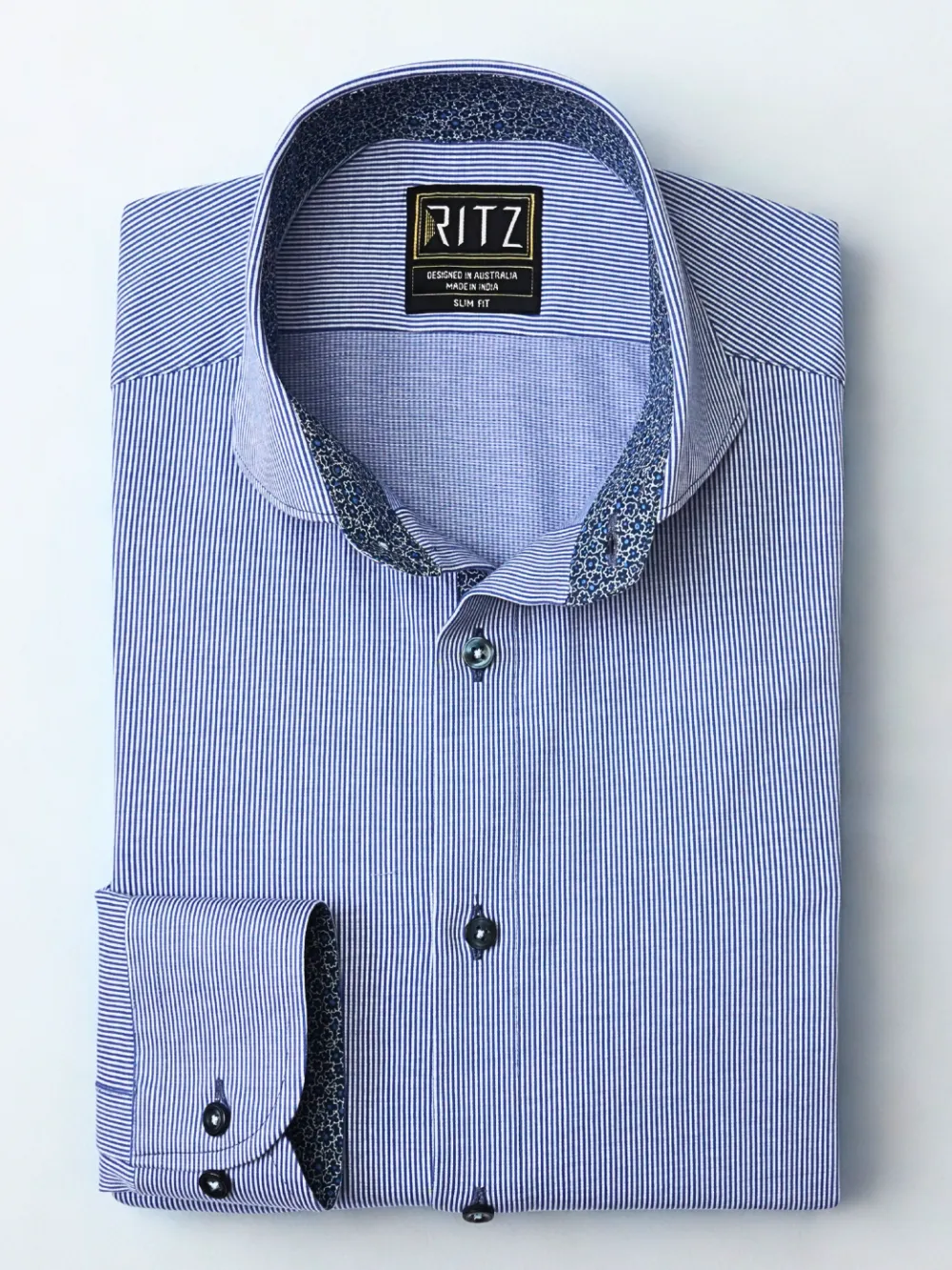 Non-Iron Stretch Royal Streaks Shirt - Knitted Weave - Image 2