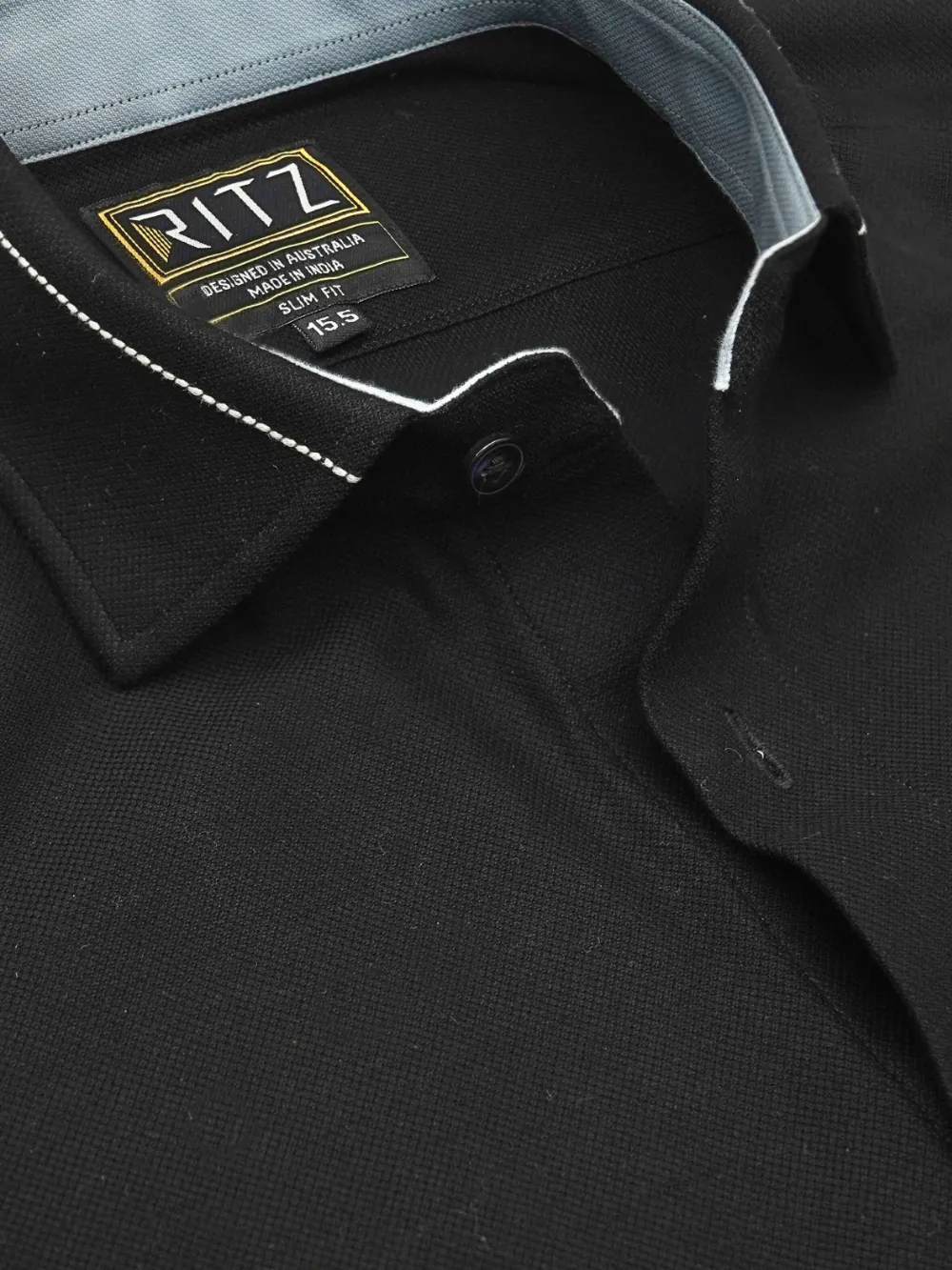 Non-Iron Stretch New Moon Shirt - Piqué Knit Weave