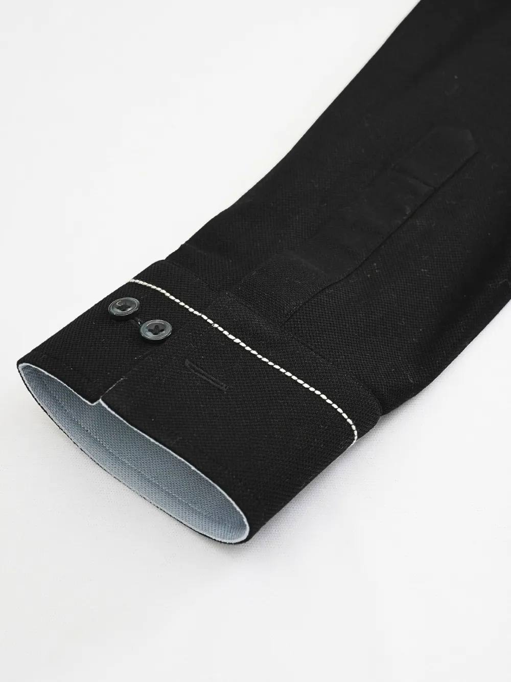 Non-Iron Stretch New Moon Shirt - Piqué Knit Weave - Image 3