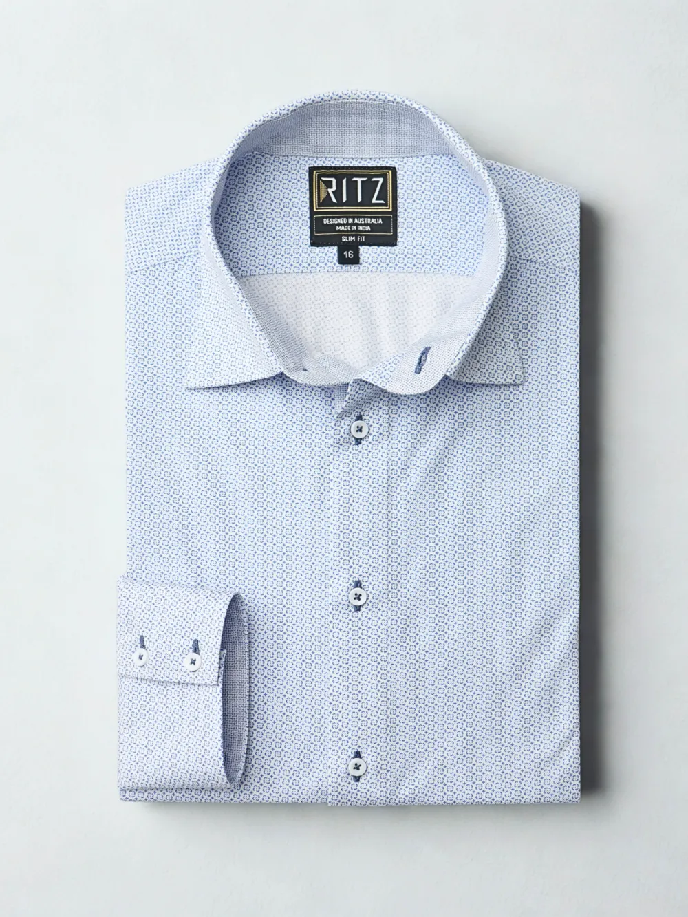 Non-Iron Cotton Stretch Frosty Dews Shirt - Image 2