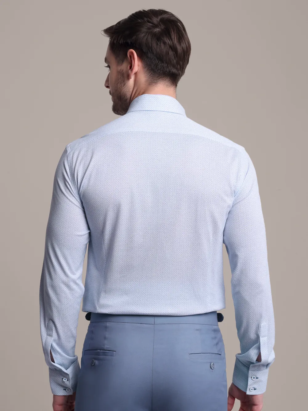 Non-Iron Cotton Stretch Frosty Dews Shirt - Image 9