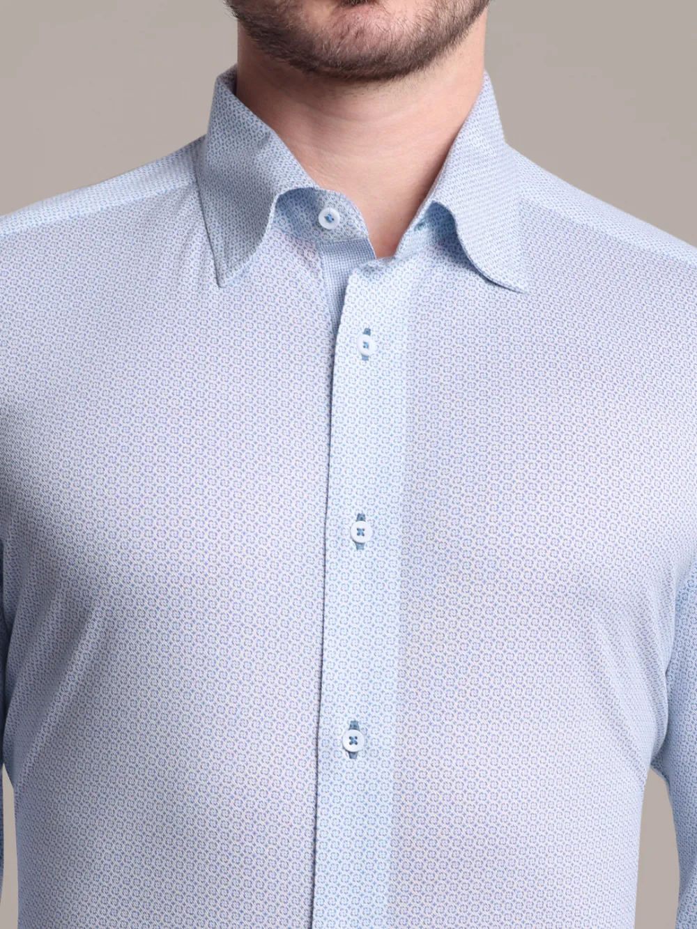 Non-Iron Cotton Stretch Frosty Dews Shirt - Image 8