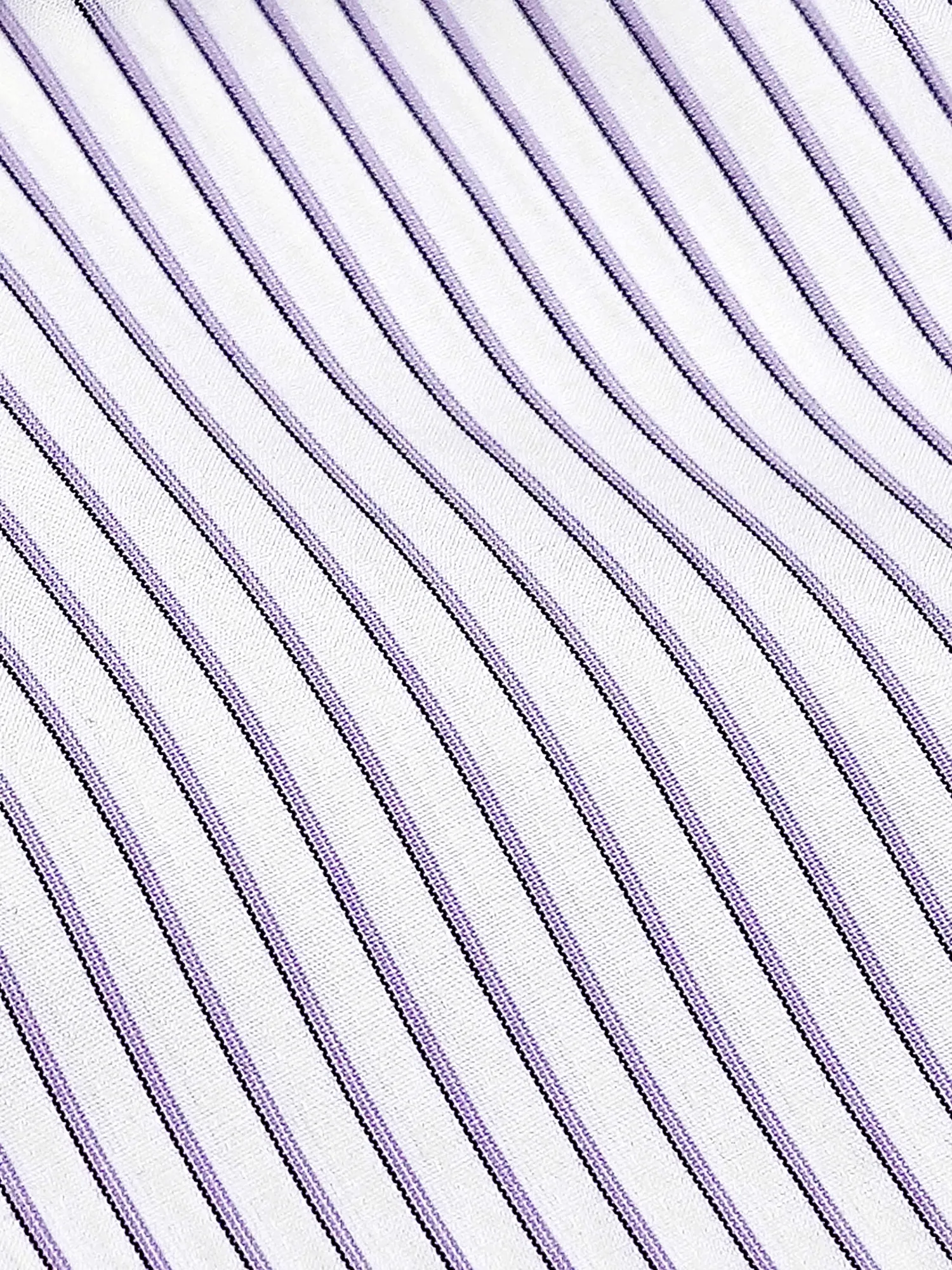 Non-Iron Purple Yarn Dyed Stripe 100% Cotton Shirt - Image 7