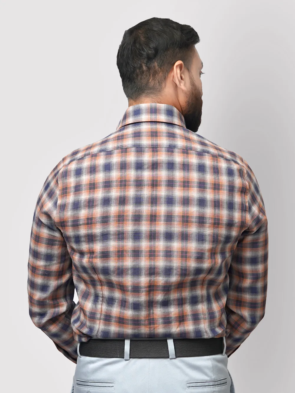 Navy Blue And Grey, Sustainable - Pure Hemp Shirt - Image 5