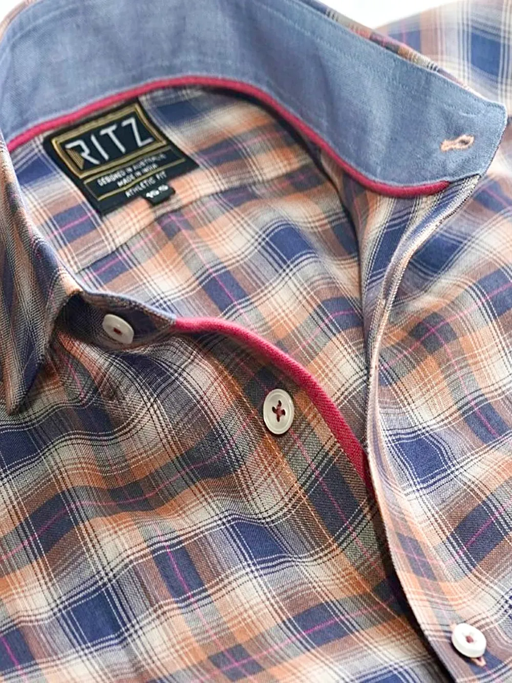 Navy Blue And Grey, Sustainable - Pure Hemp Shirt