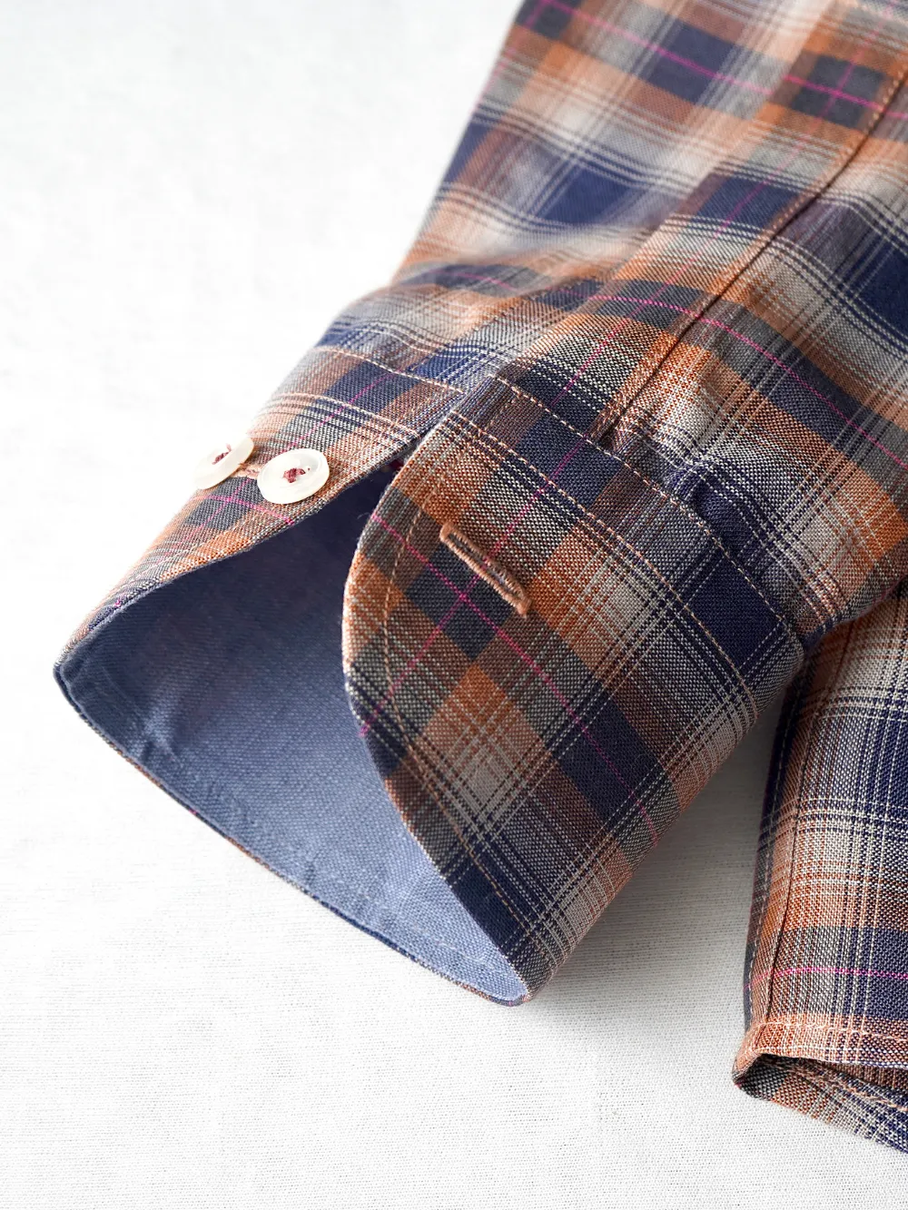 Navy Blue And Grey, Sustainable - Pure Hemp Shirt - Image 3