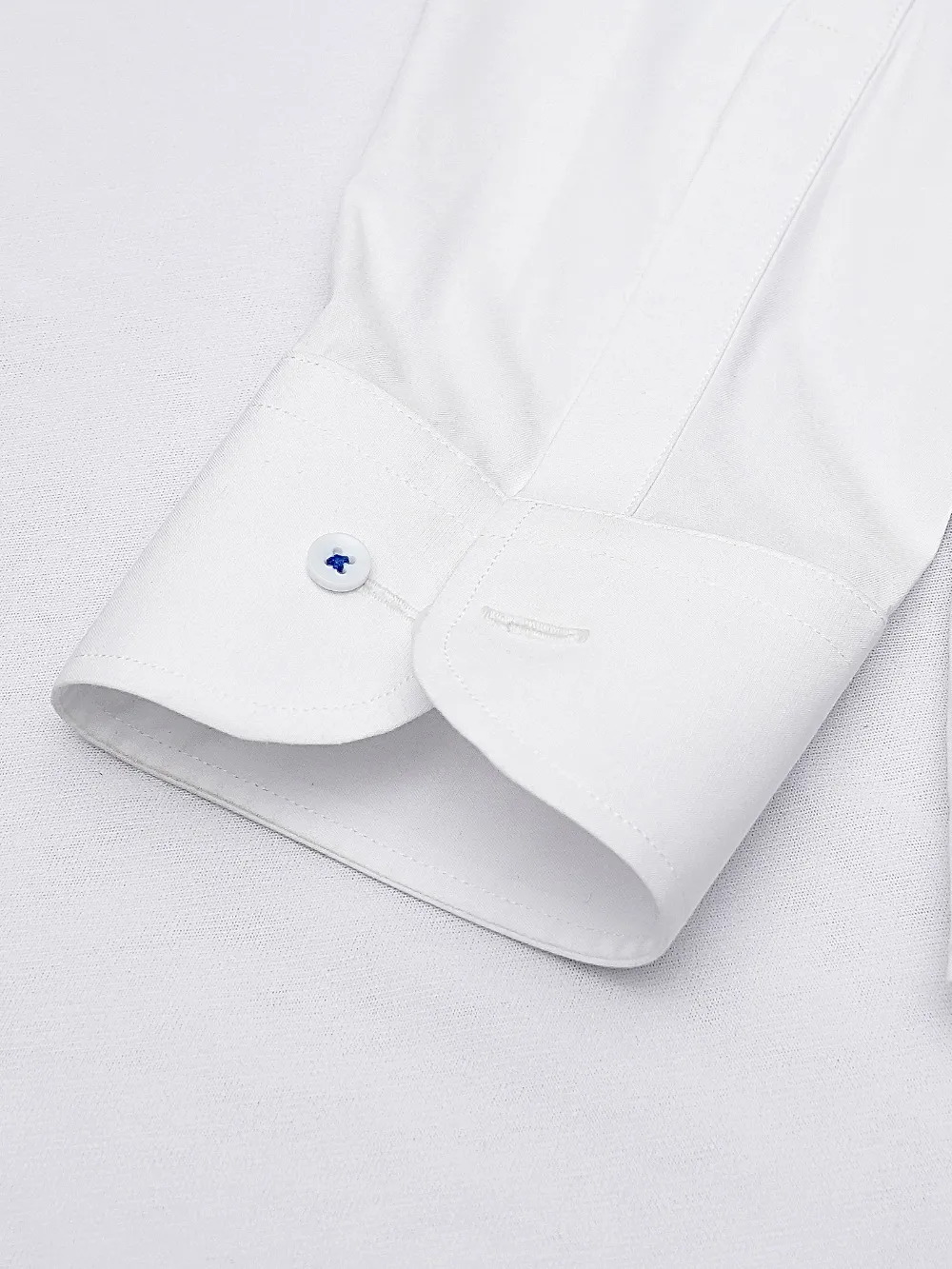 Non-Iron Stretch White Shirt with a Blend of Bamboo Fibre - Image 3