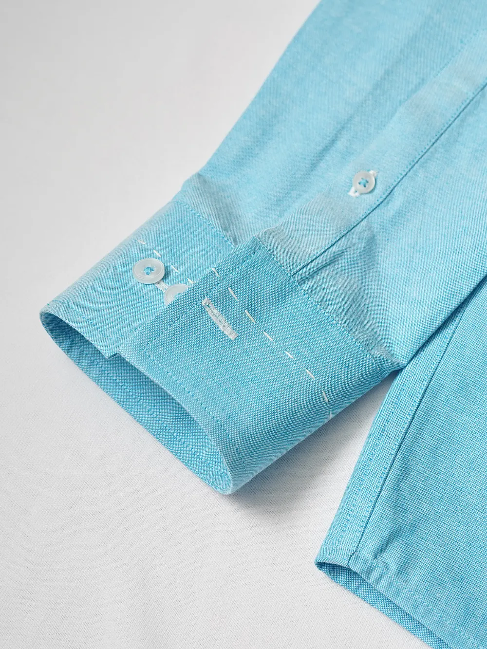Oxford Button down Collar Shirt - Aquamarine - Image 3