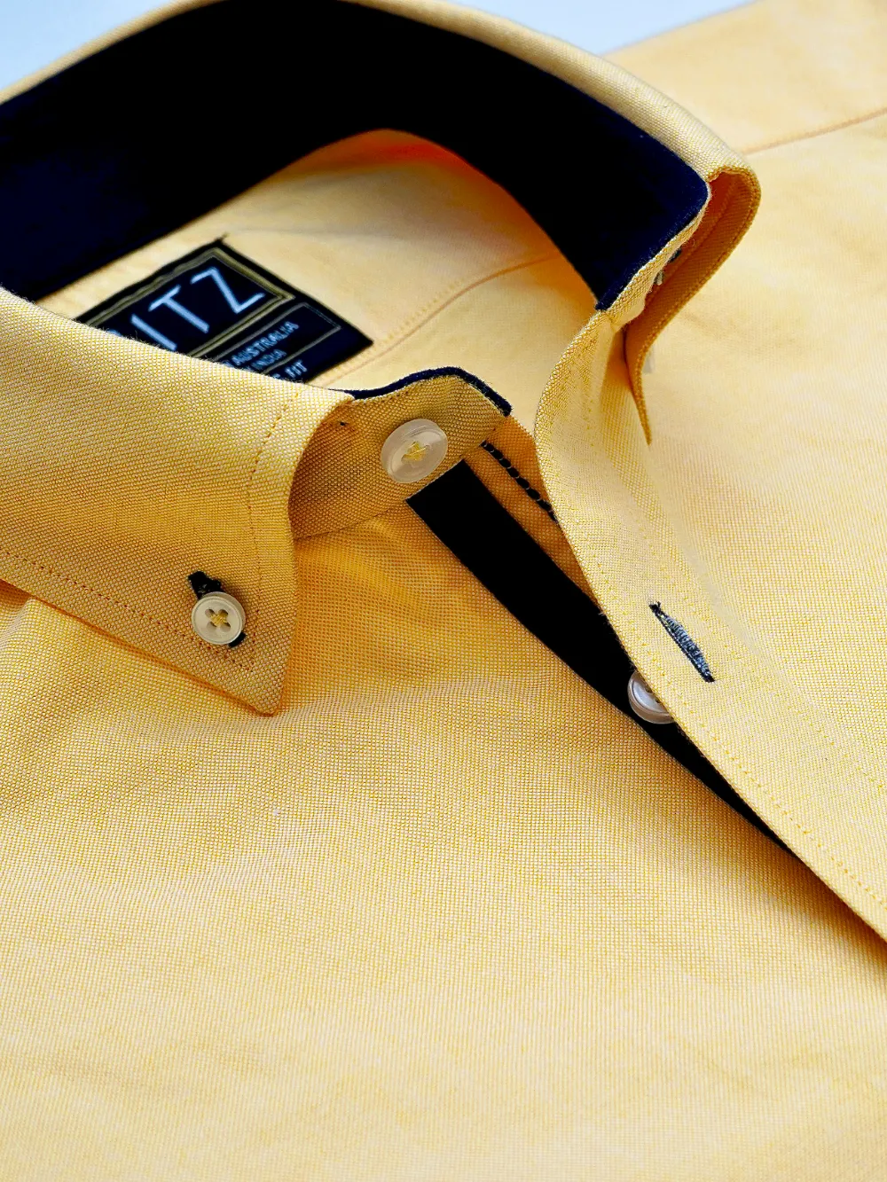 Oxford Button Down Collar Shirt - Pastel yellow