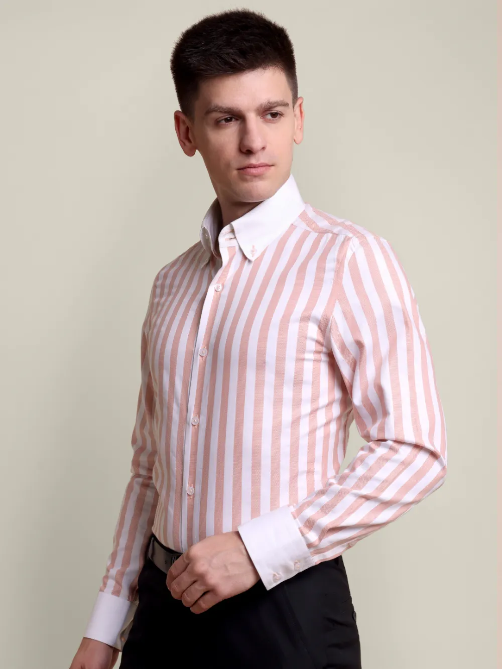 Pure Cotton Bold Striped Winchester Non-Iron Shirt