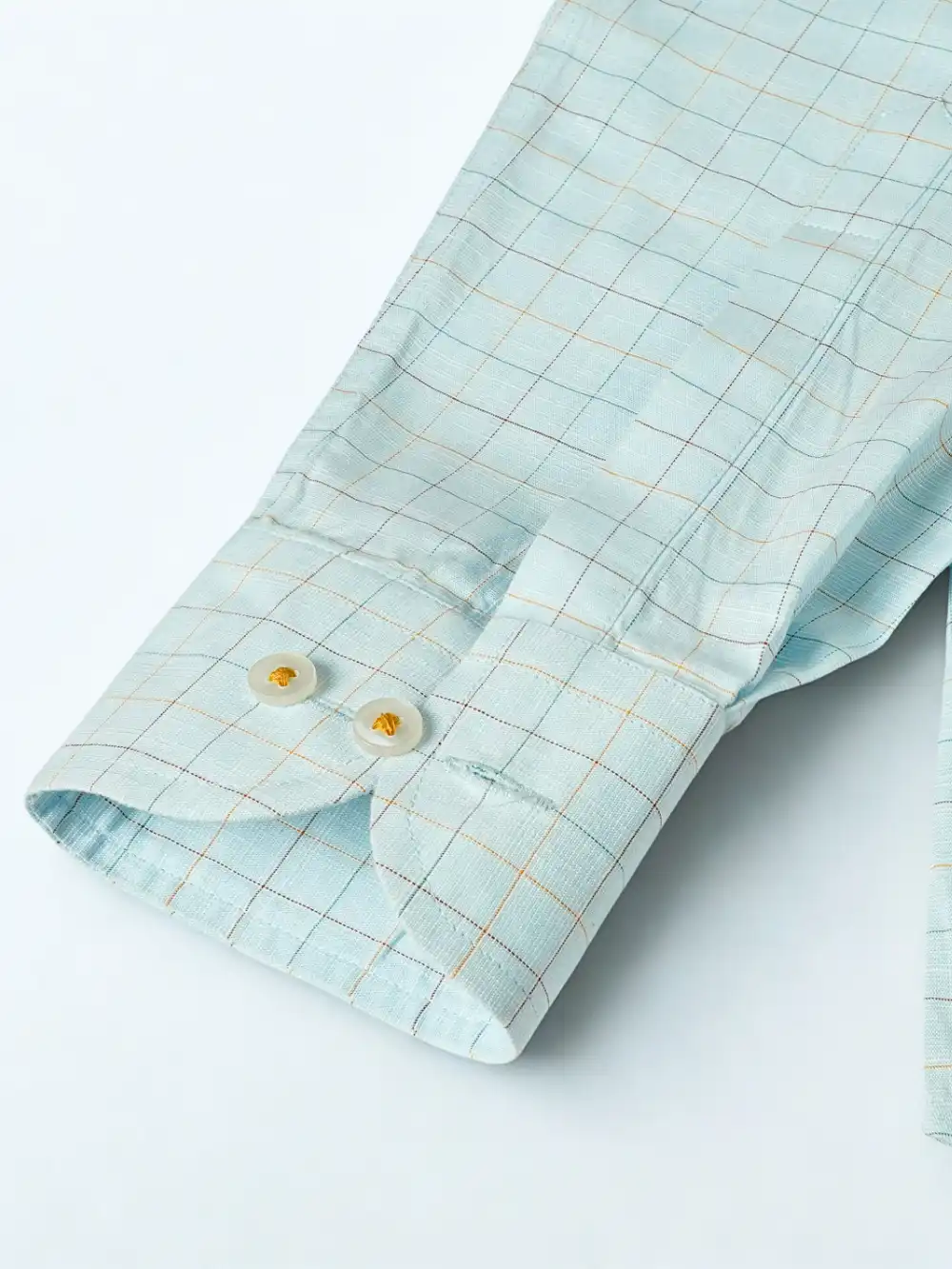 Pure Cotton Multi Color Grid Aquatic Shirt - Image 3