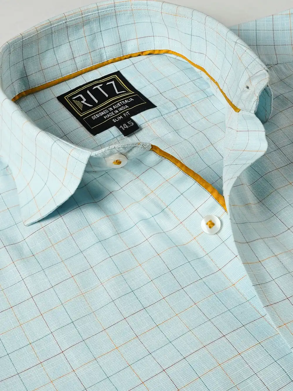 Pure Cotton Multi Color Grid Aquatic Shirt