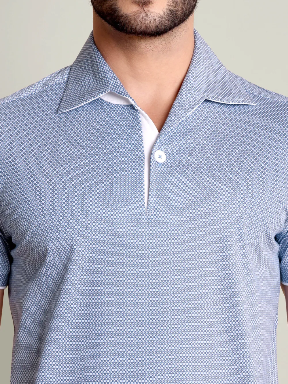 Ritz Exclusive: Blue Diamond One-Piece Collar Smart Polo - Image 7