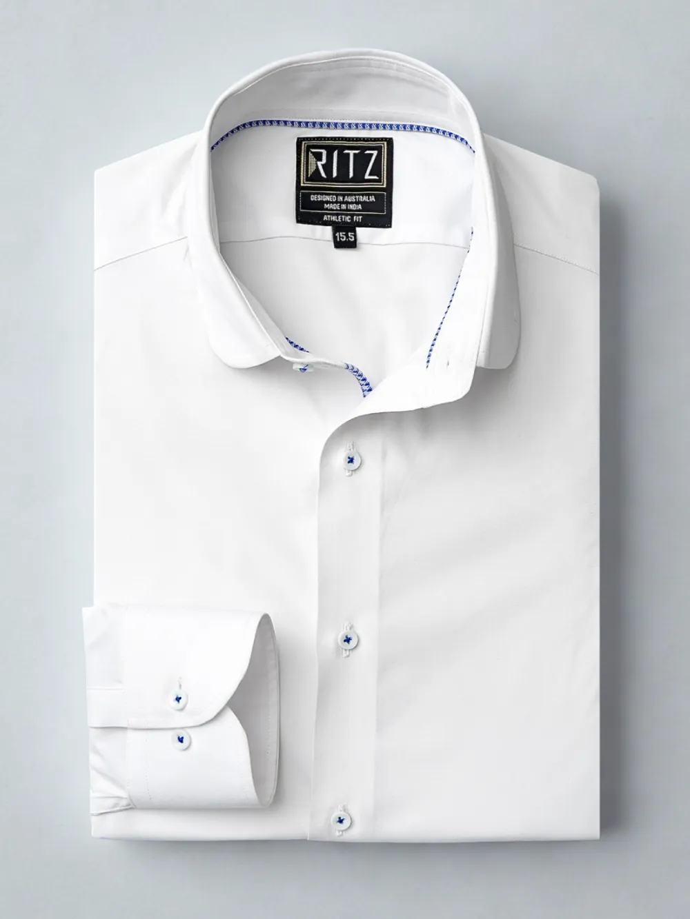 Non-Iron Stretch White Shirt with a Blend of Bamboo Fibre - Image 2