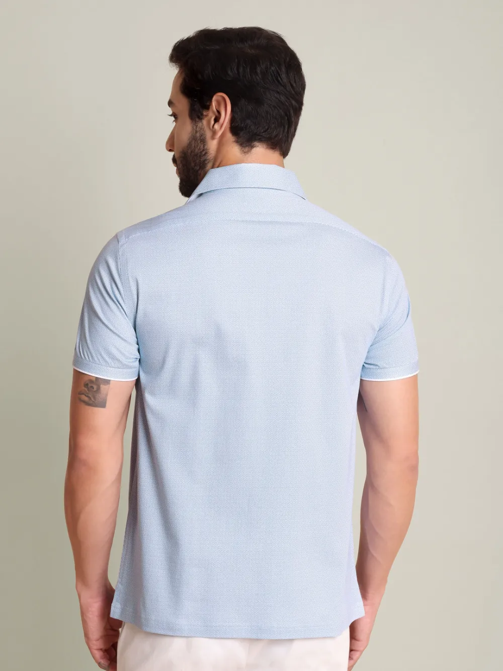 Ritz Exclusive: Sky Geometria One-Piece Collar Smart Polo - Image 4