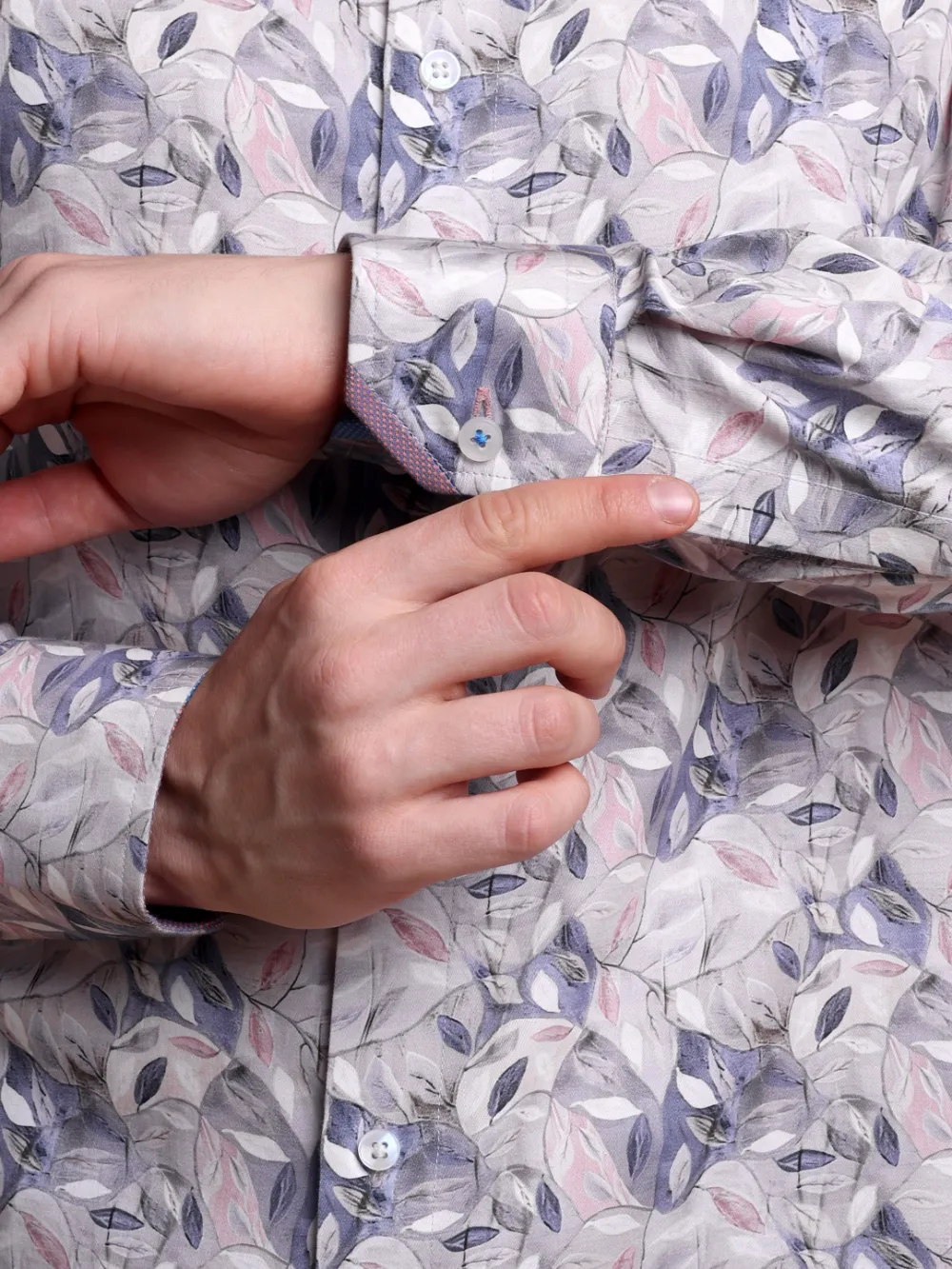 Pure Cotton Floral Shirt - Plain Weave