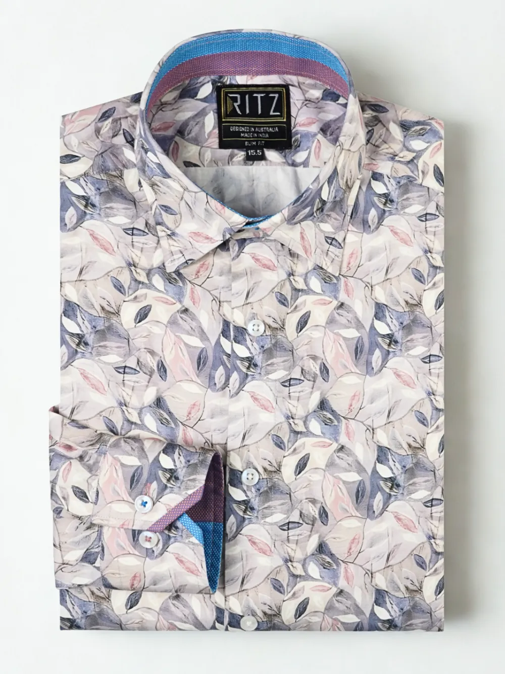 Pure Cotton Floral Shirt - Plain Weave