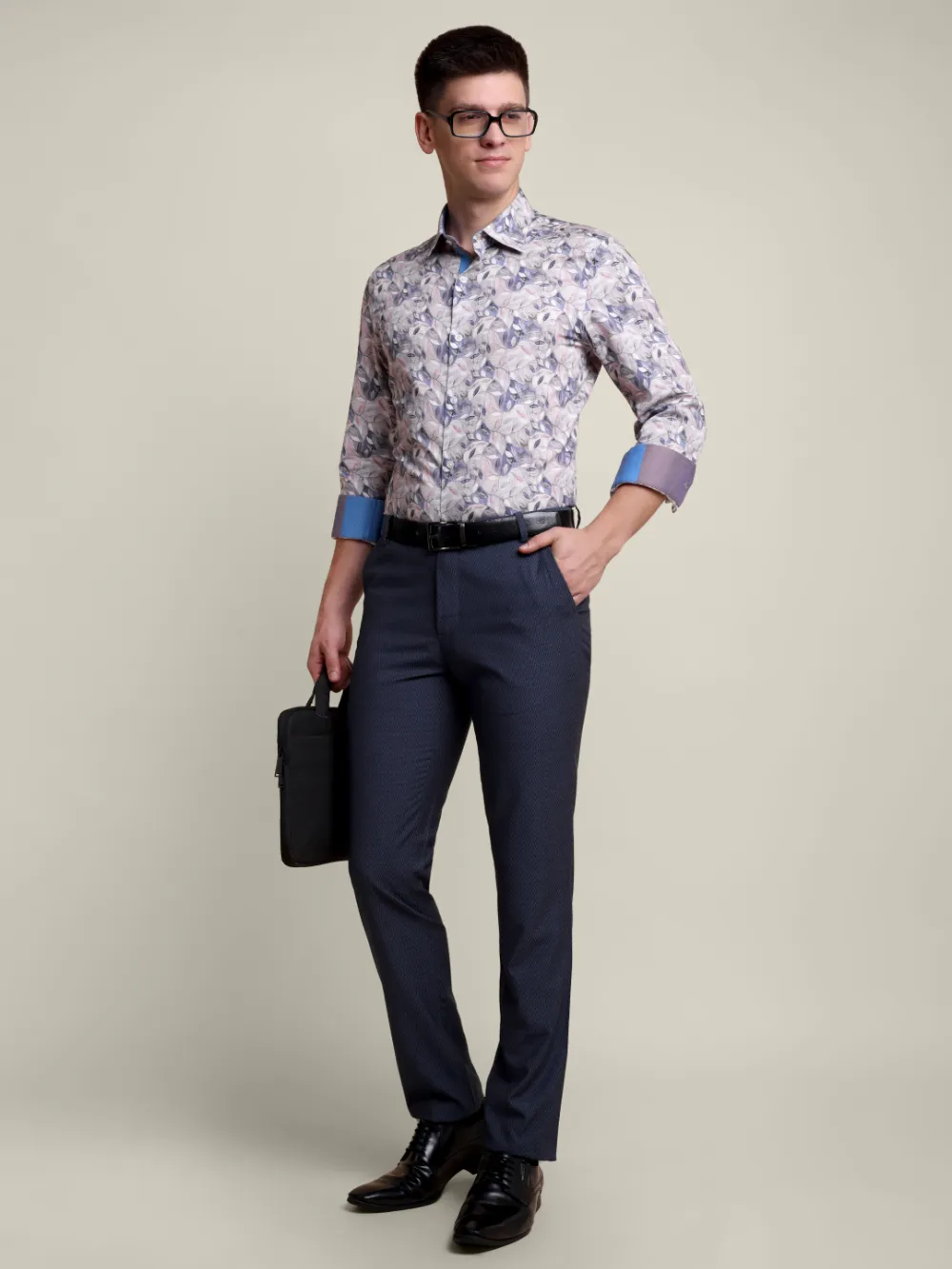 Pure Cotton Floral Shirt - Plain Weave