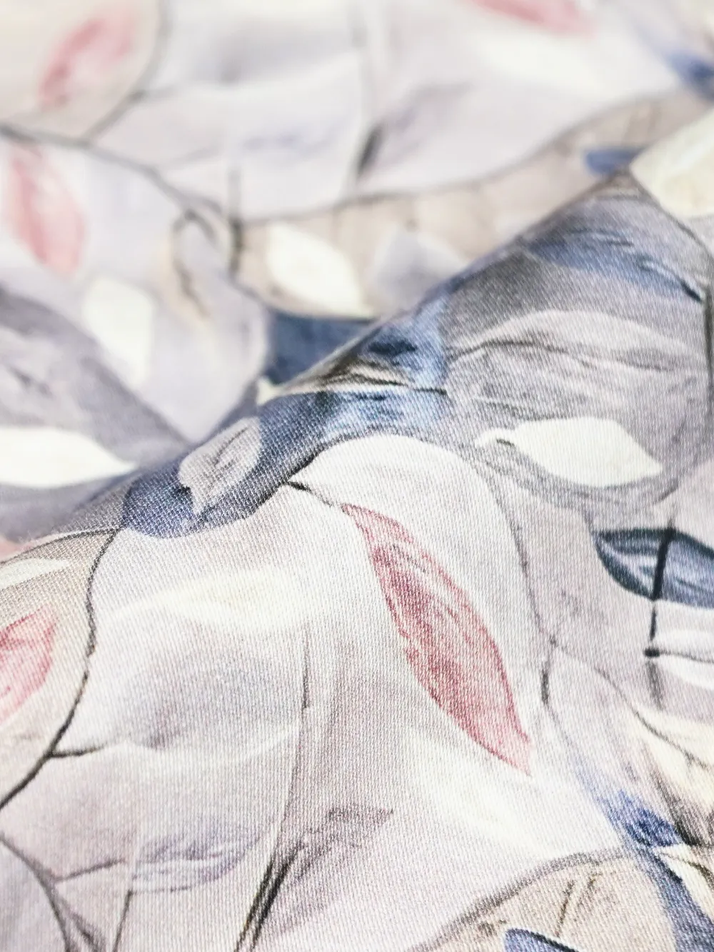 Pure Cotton Floral Shirt - Plain Weave