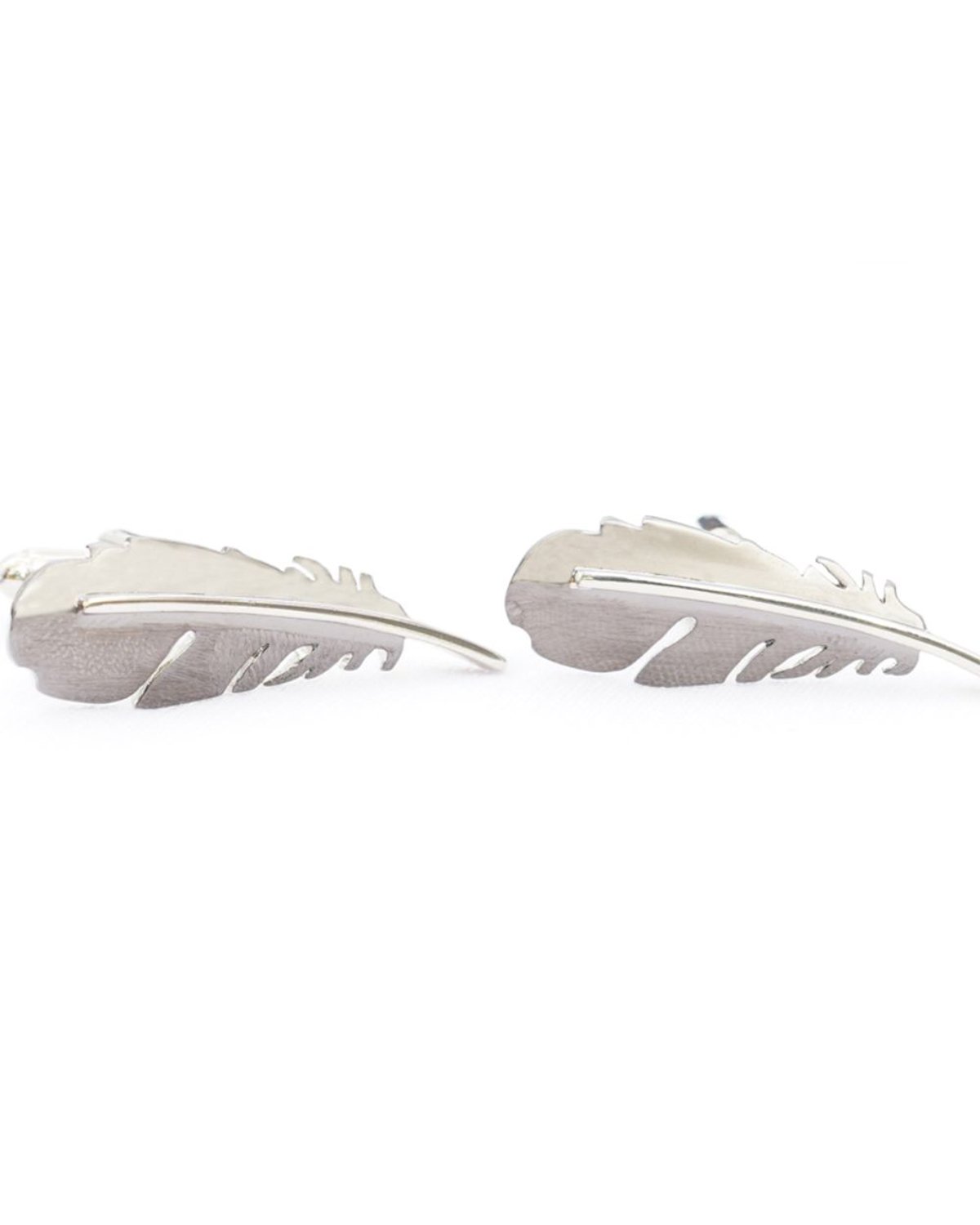 Ritz Gray Feather Cufflinks