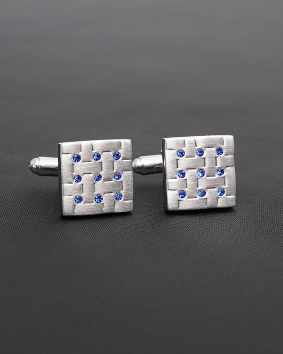 Ritz Sapphire 9 - Blue and Silver Cufflinks