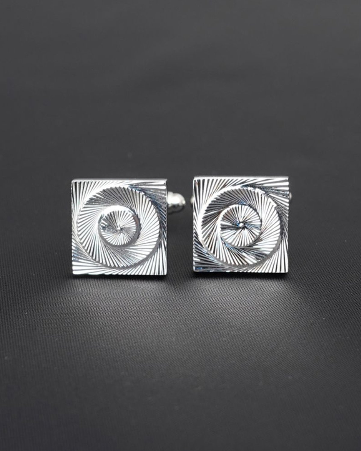 Gray Silver Typhoon Cufflinks