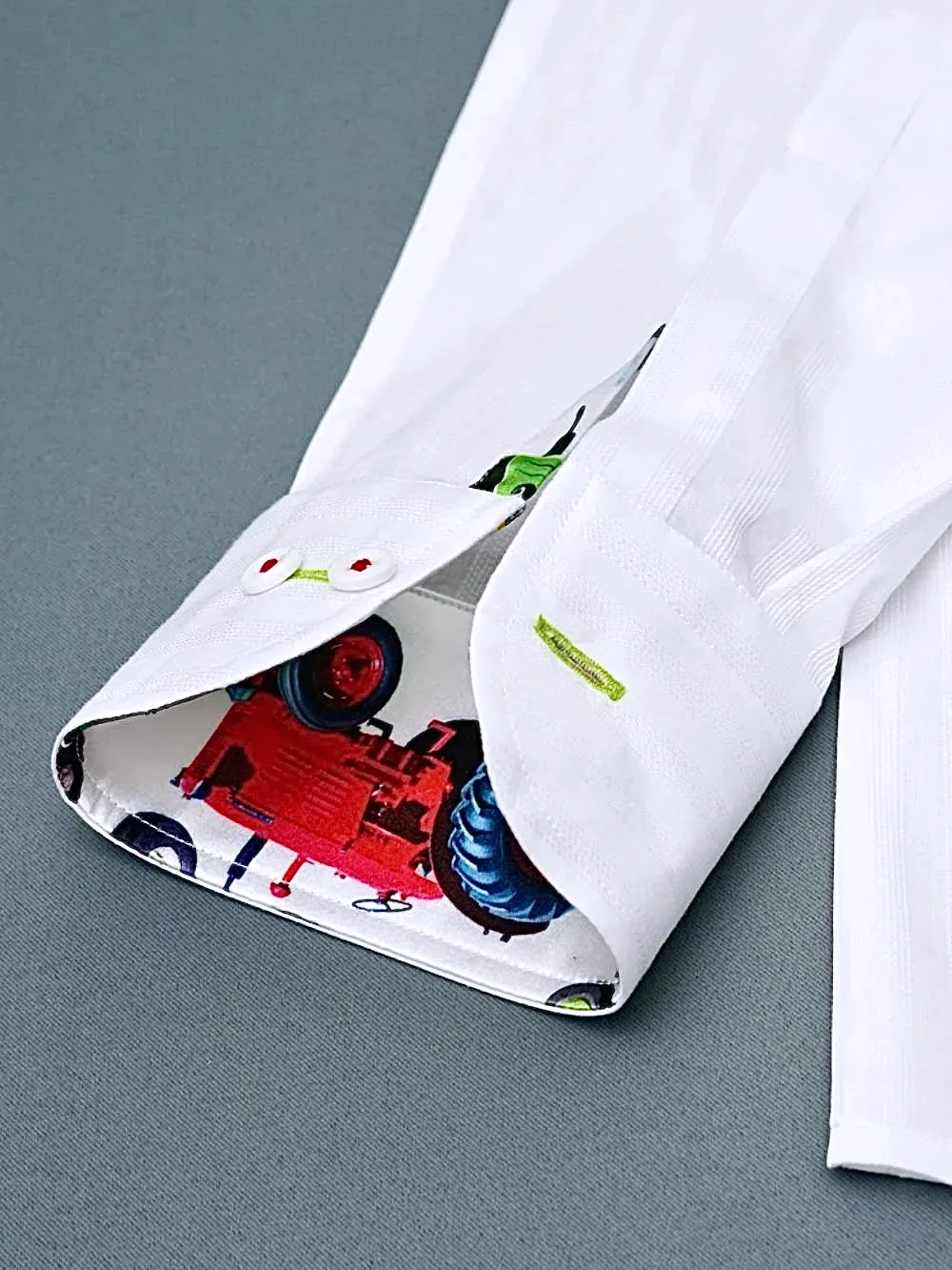 Signature Satin California Collar Shirt- Tractors