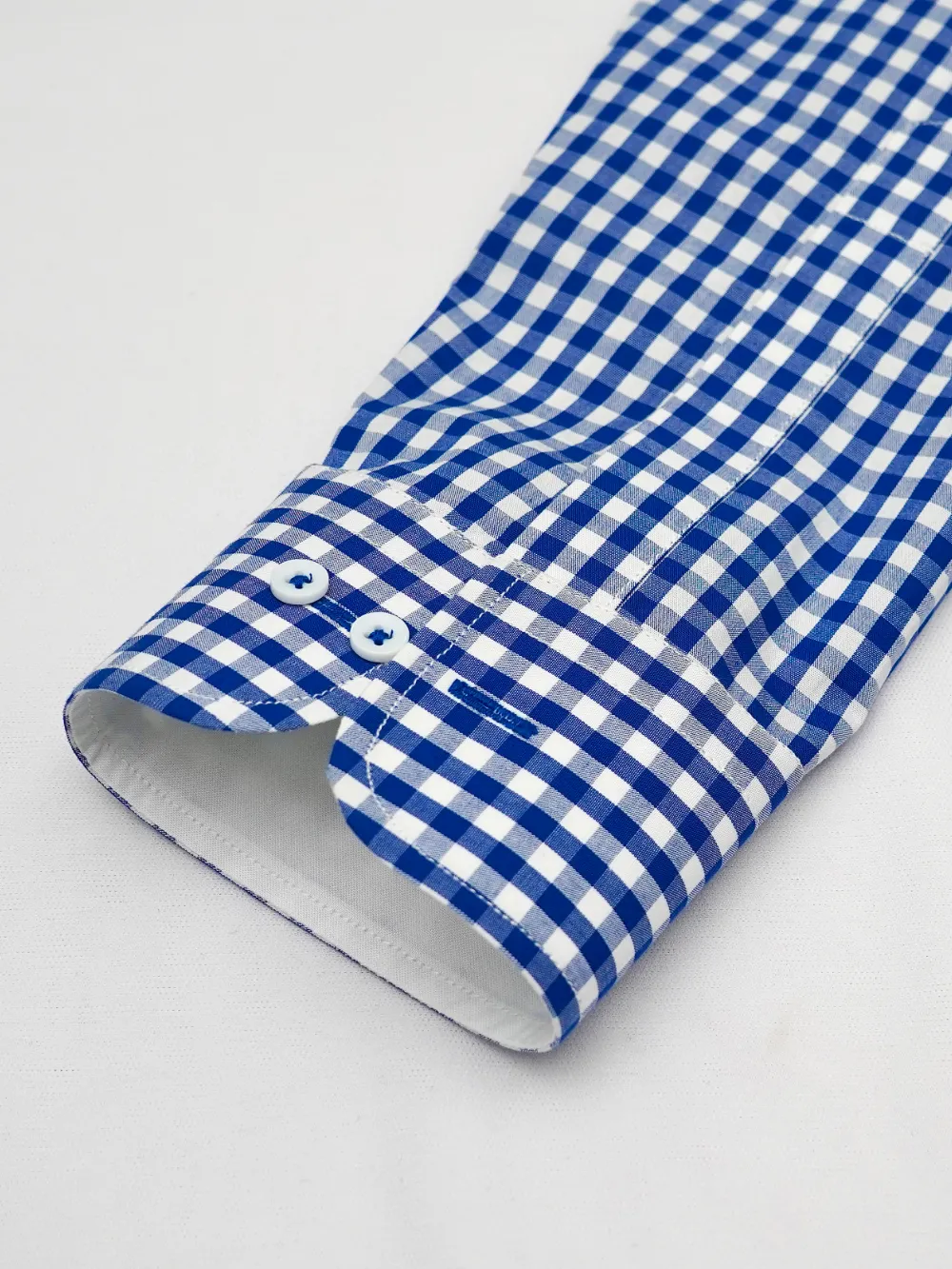 Pure Cotton, Blue and White Checked Essential Shirt