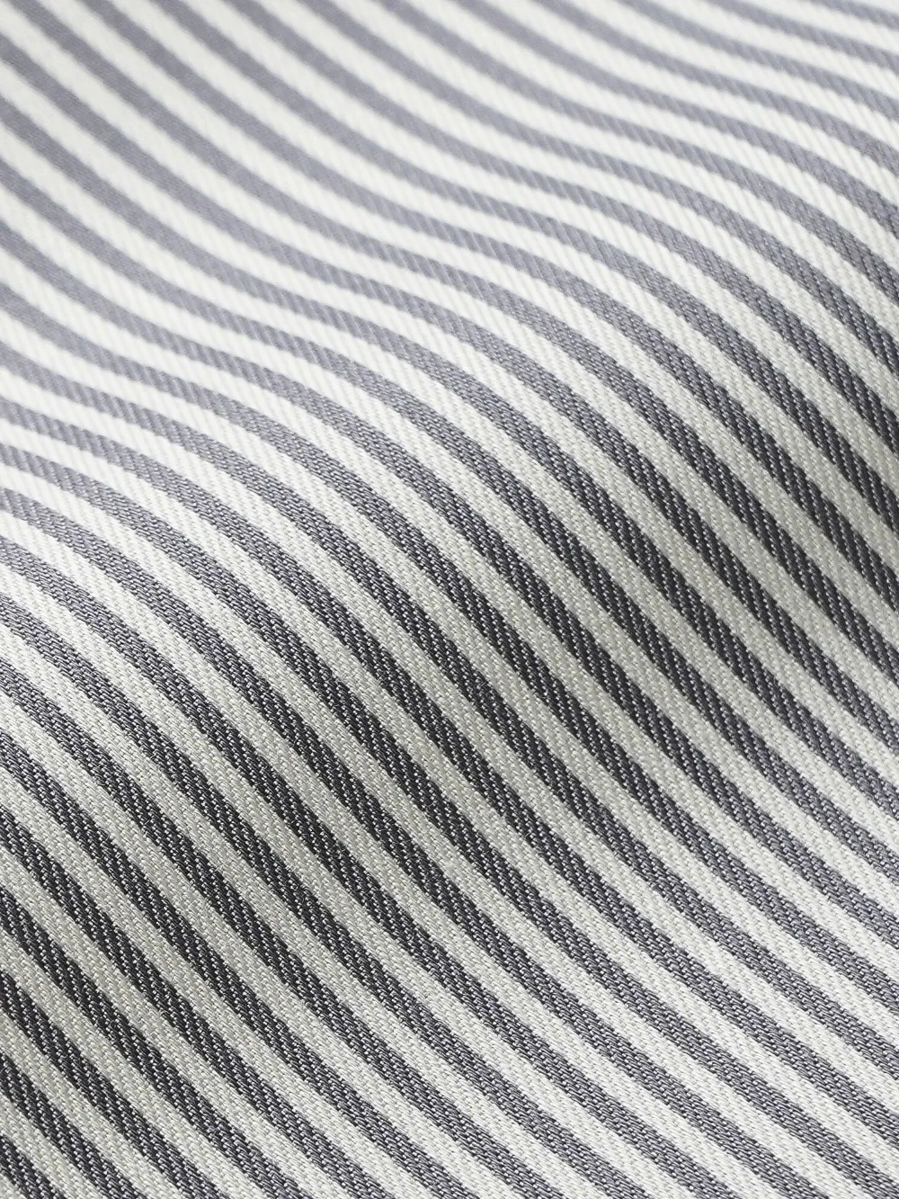 Non-Iron Pure Cotton Grey Stripped Shirt - Jacquard Weave