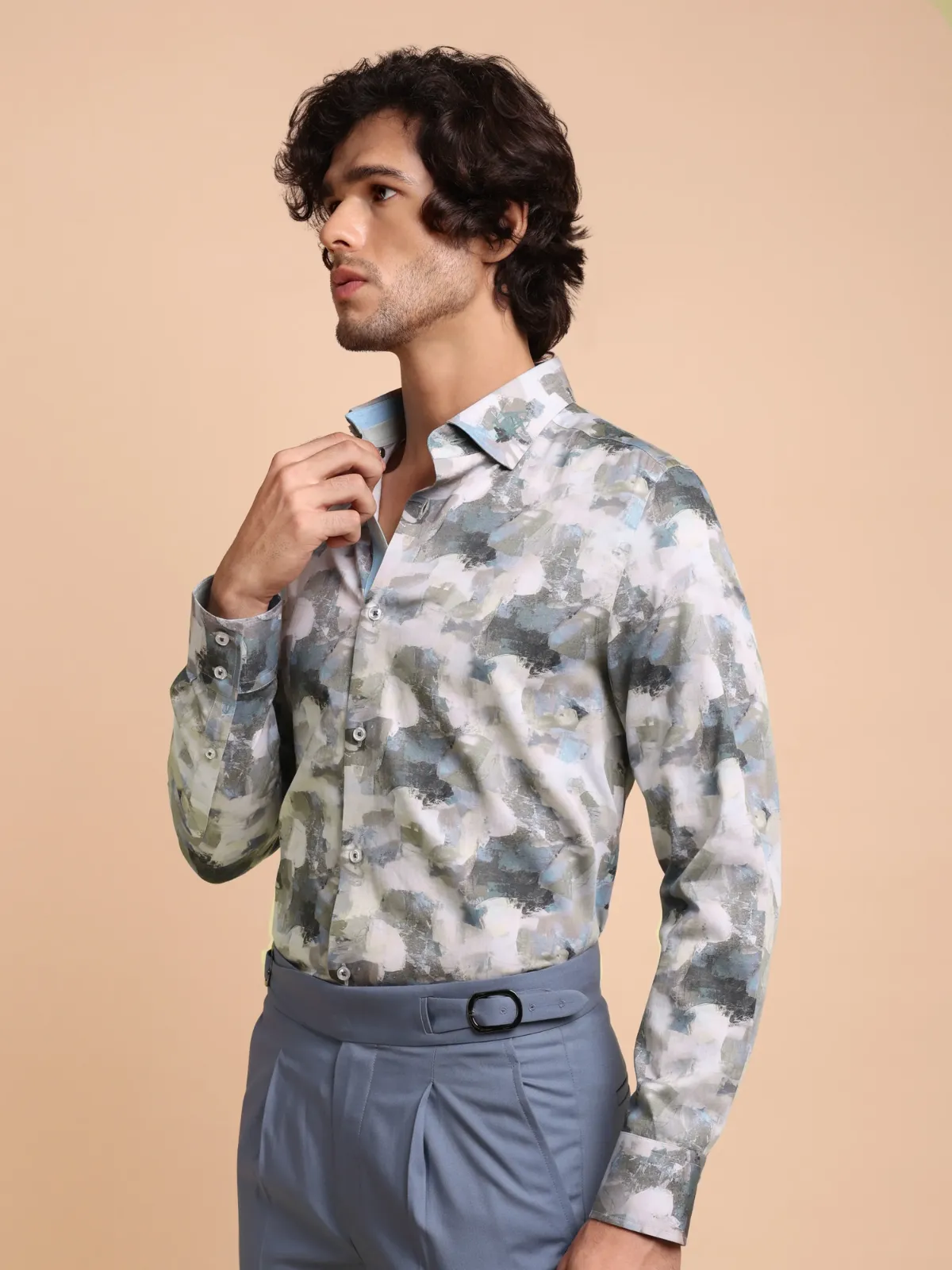 Lost In Forest Pure Cotton Print Shirt
