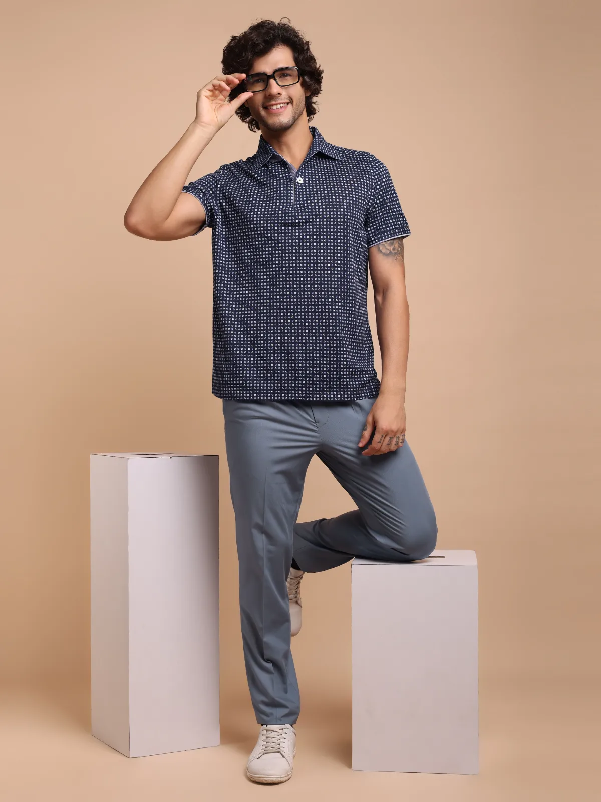 Ritz Exclusive: Nocturne Flora One-Piece Collar Smart Polo