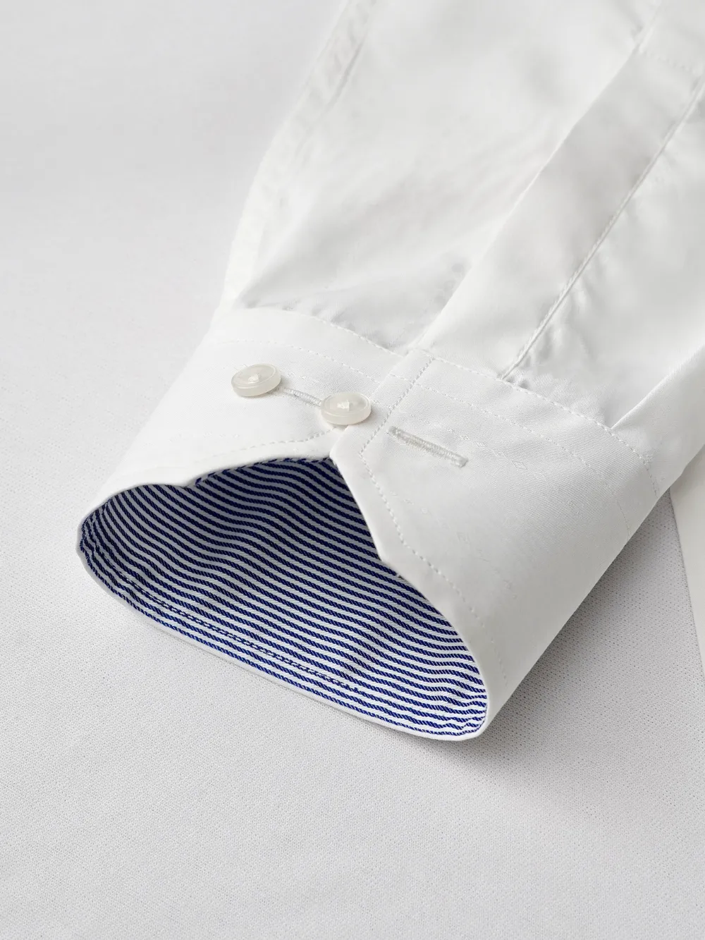 Non-Iron 100% Cotton White Shirt - Diamond Weave