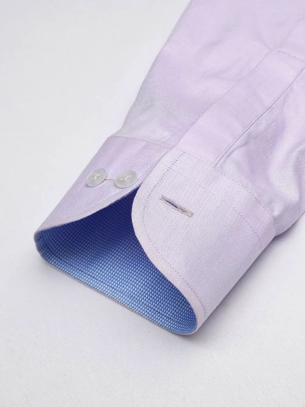 Non-Iron Pure Cotton Light Purple Shirt - Twill Weave