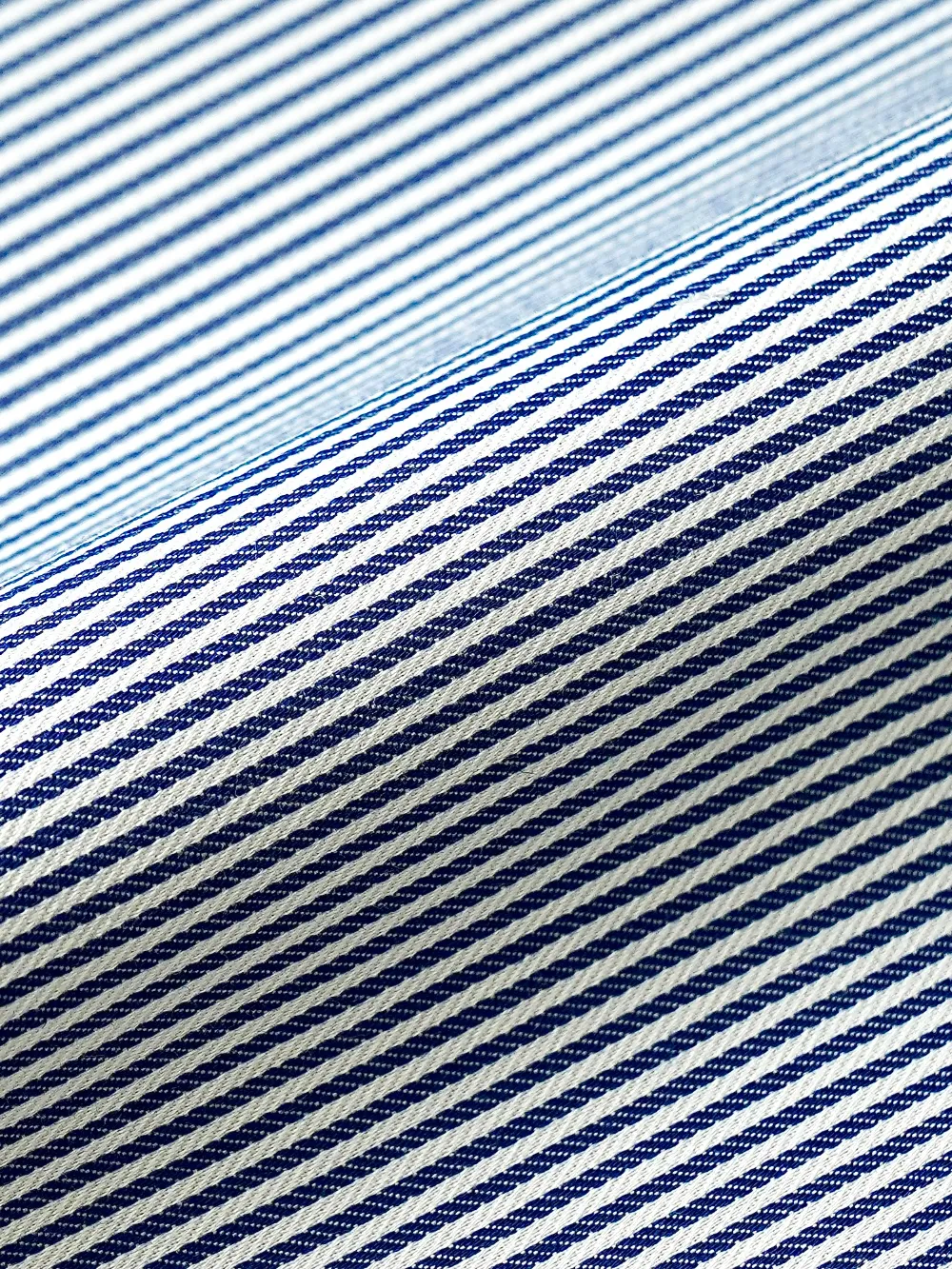 Non-Iron Cotton Striped Shirt - Herringbone Weave