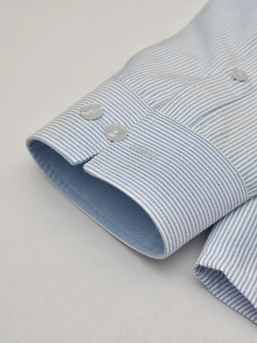 Oxford Button down Collar Shirt-Blue Pin Stripes