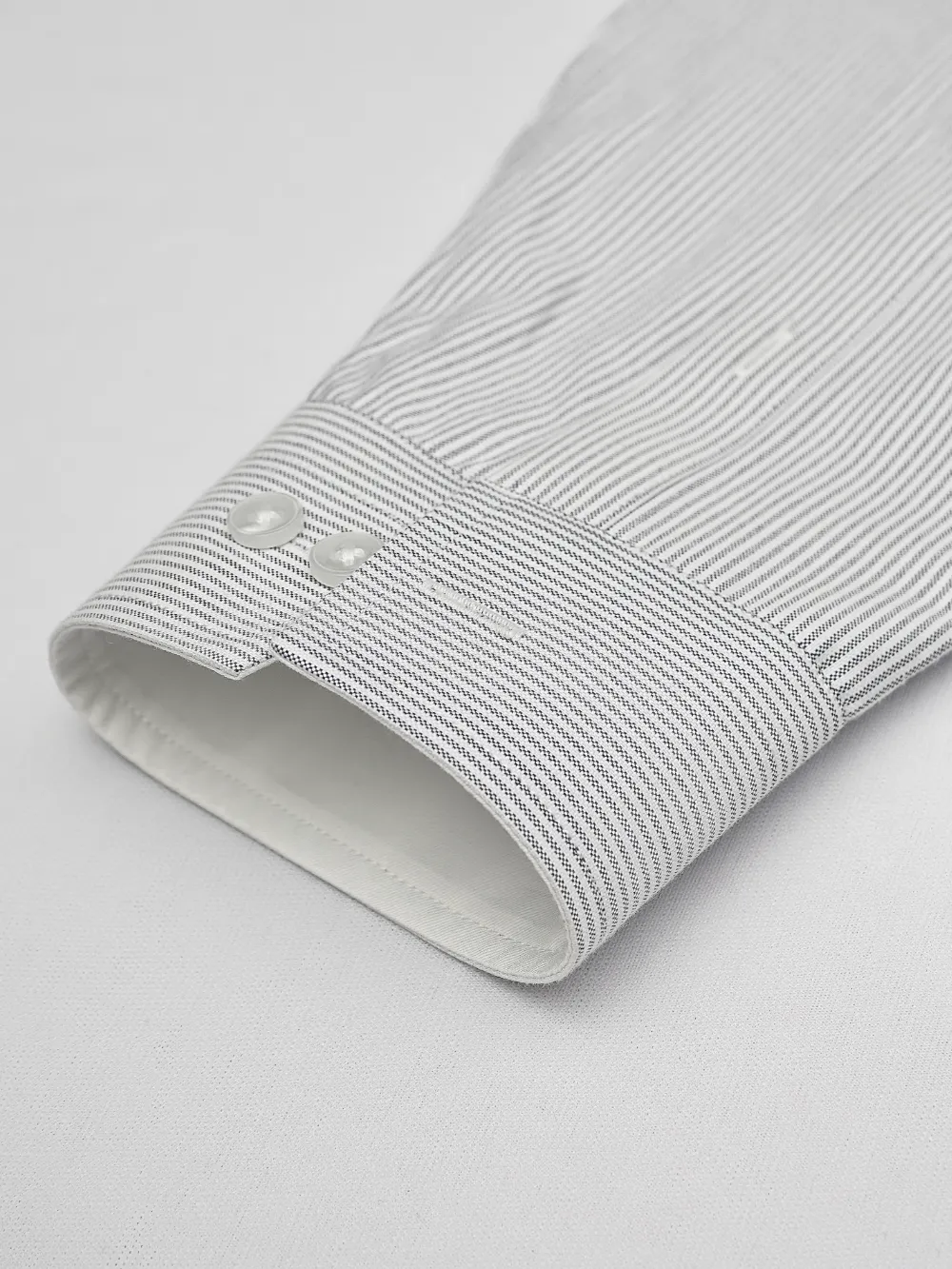Oxford Button down Collar Shirt With Gray Pin Stripes