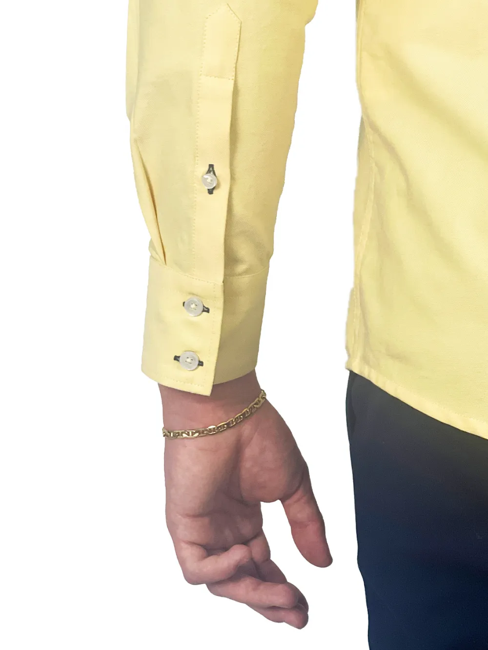 Oxford Button Down Collar Shirt - Pastel yellow