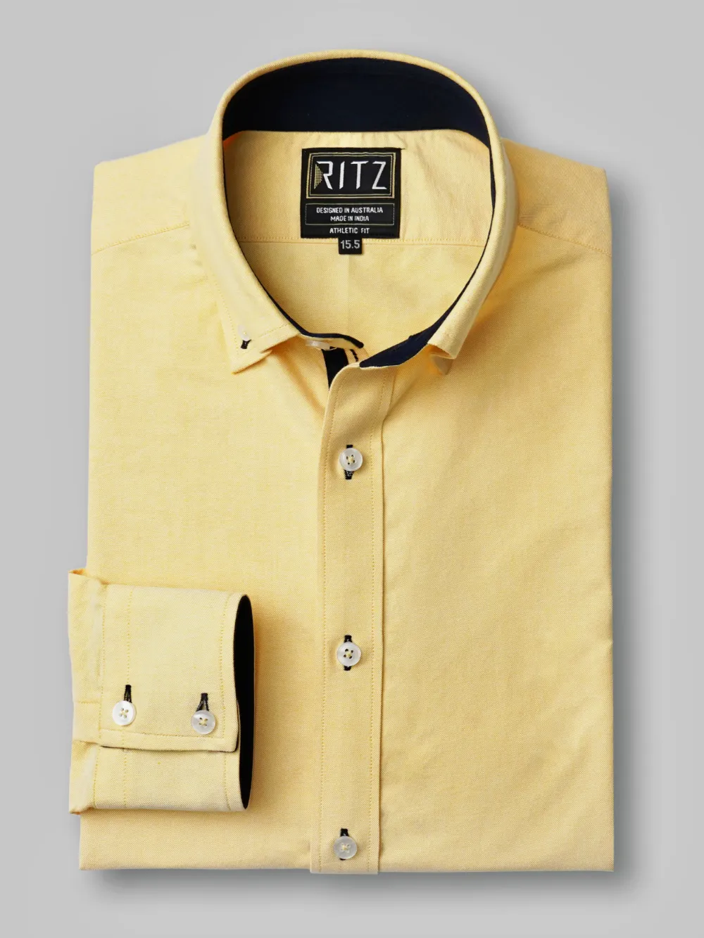 Oxford Button Down Collar Shirt - Pastel yellow