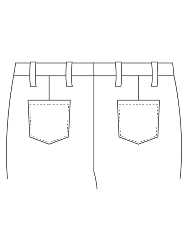 Bottom Back Patch-Angled Pocket