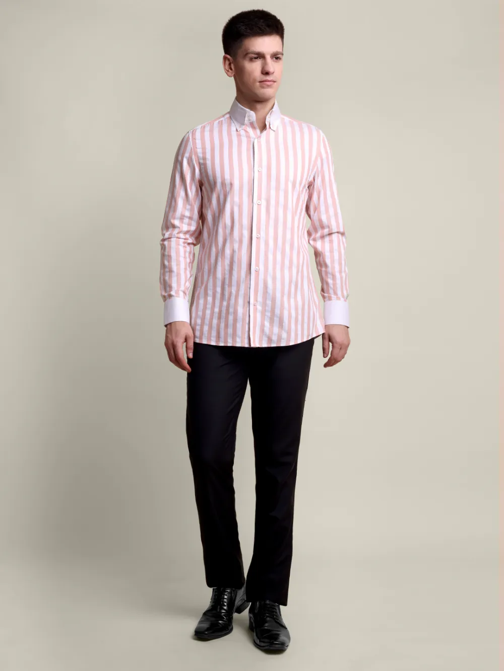 Pure Cotton Bold Striped Winchester Non-Iron Shirt