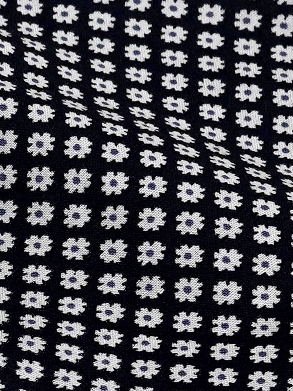 Pure Cotton Black Snow Petals Shirt
