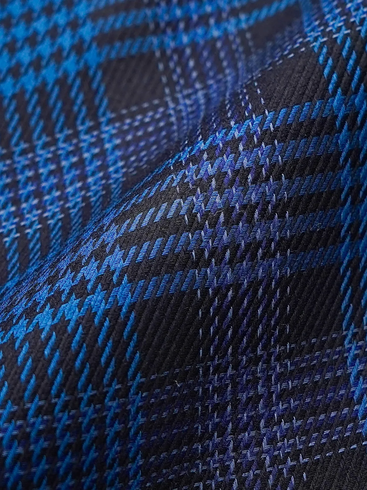 Pure Cotton Non Iron Hound's Tooth Grid Shirt - Twill weave