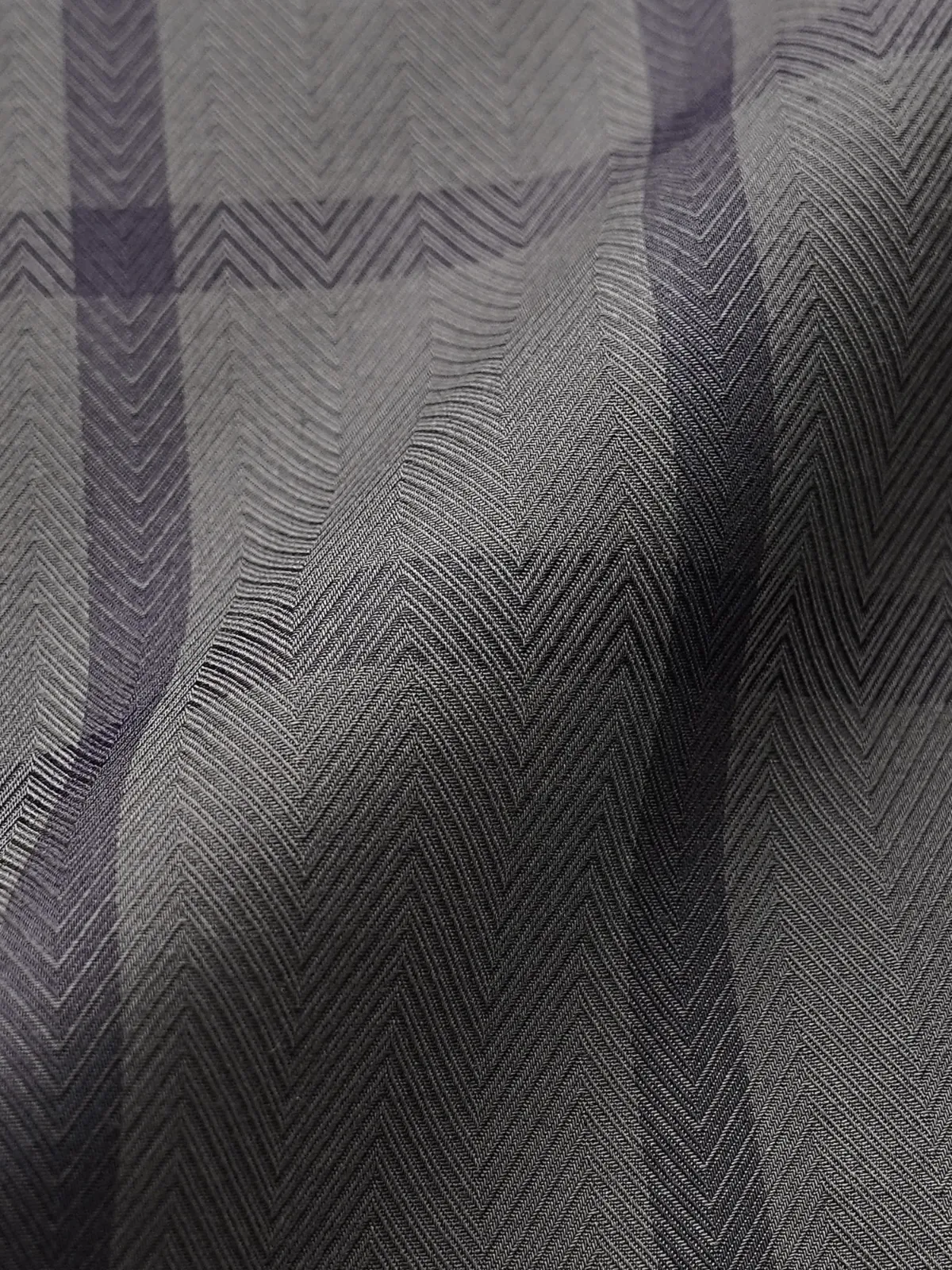 Pure Cotton Non Iron Noir Indigo Shirt - Herringbone weave