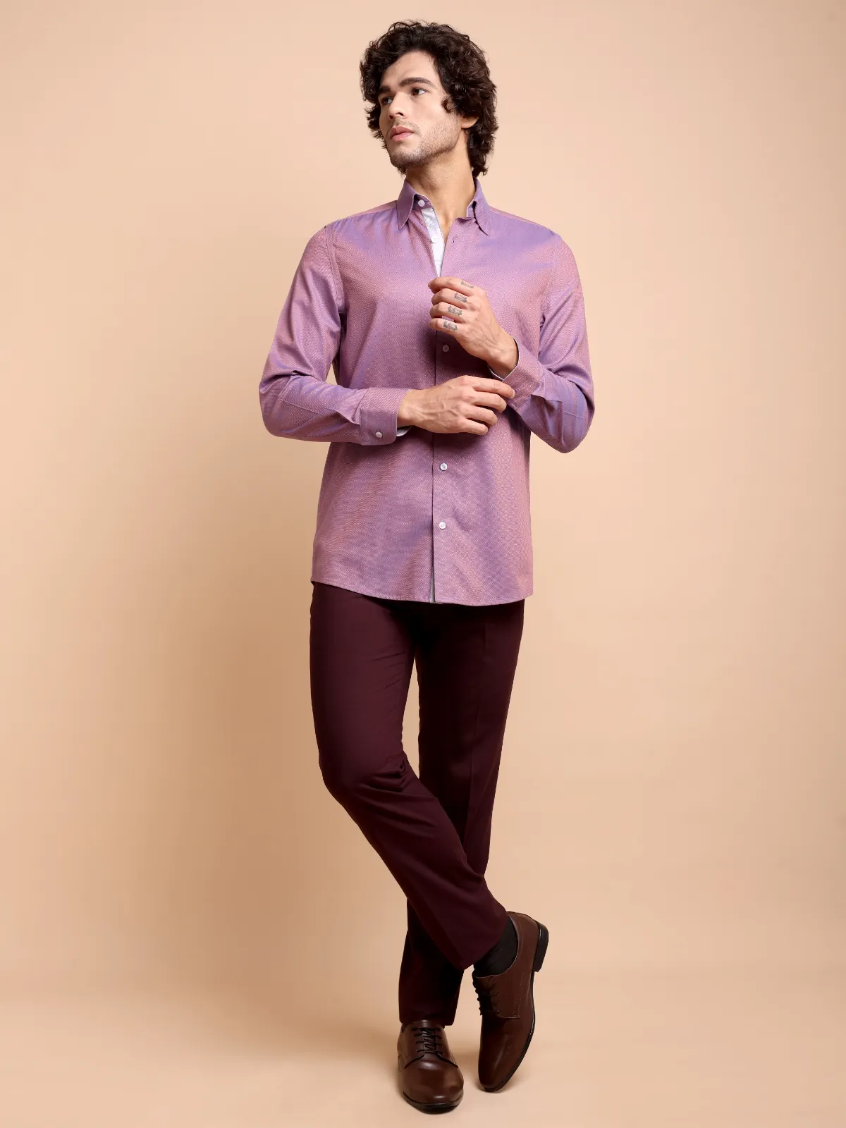 Pure Cotton Non Iron Mulberry Shirt - Dobby Weave