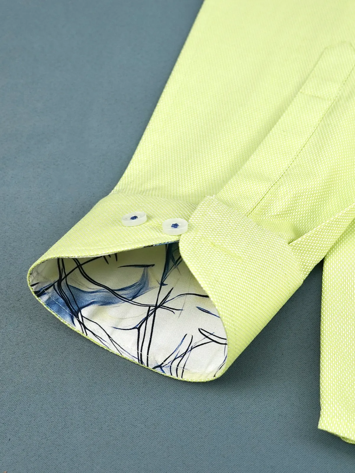 Pure Cotton Non Iron Oliveine Shirt - Dobby Weave